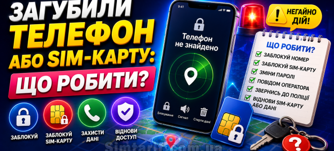 Загубили телефон або SIM-карту: що робити?
