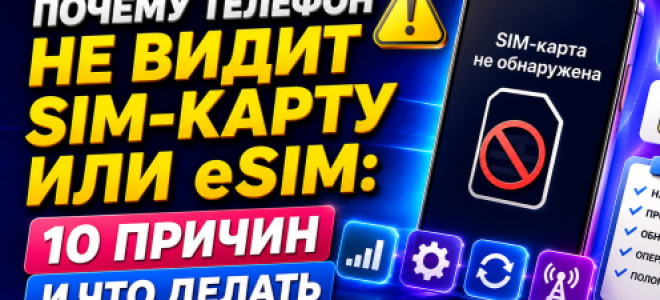 Почему телефон не видит SIM-карту или eSIM: 10 причин и что делать