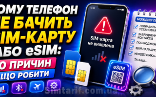 Чому телефон не бачить SIM-карту або eSIM: 10 причин і що робити