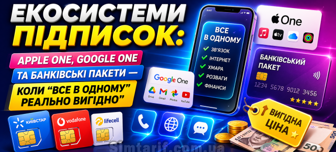 Экосистемы подписок: Apple One, Google One и банковские пакеты — когда «все в одном» действительно выгодно