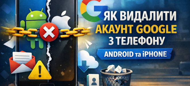 Як видалити акаунт Google з телефону за кілька хвилин (Android та iPhone)