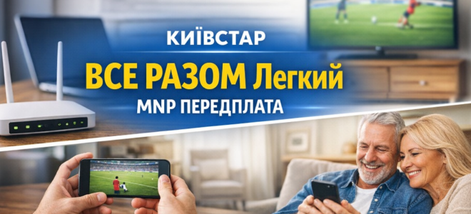 Тариф Київстар ВСЕ РАЗОМ Легкий: ціна, умови, домашній інтернет і як підключити у 2026