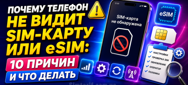 Почему телефон не видит SIM-карту или eSIM: 10 причин и что делать