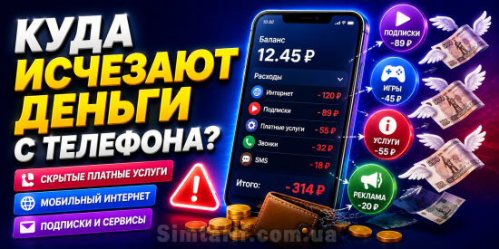 Куда исчезают деньги с телефона