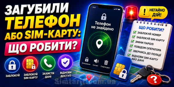 Загубили телефон або SIM-карту: що робити?